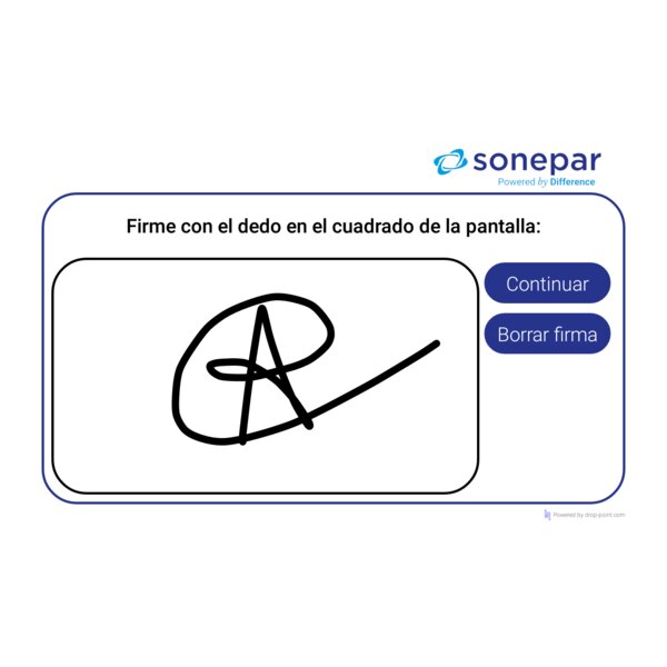 Firma en pantalla