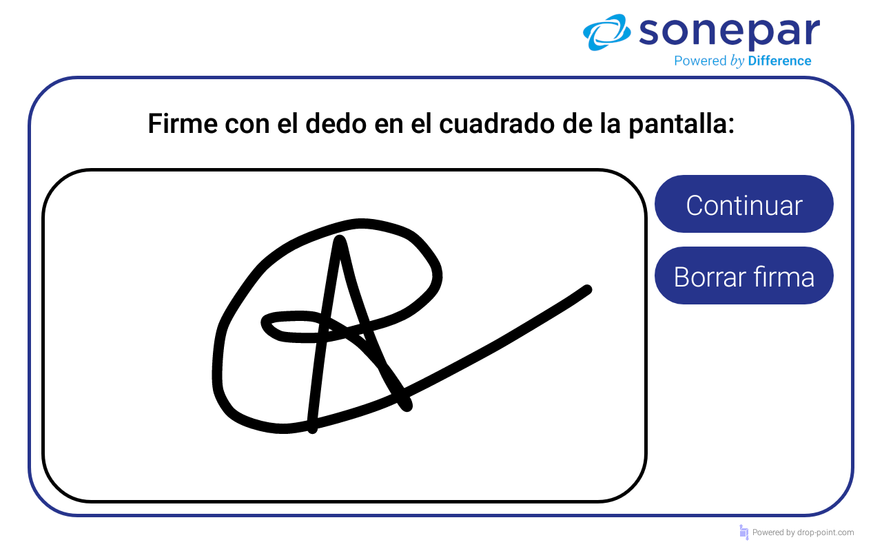 Firma en pantalla