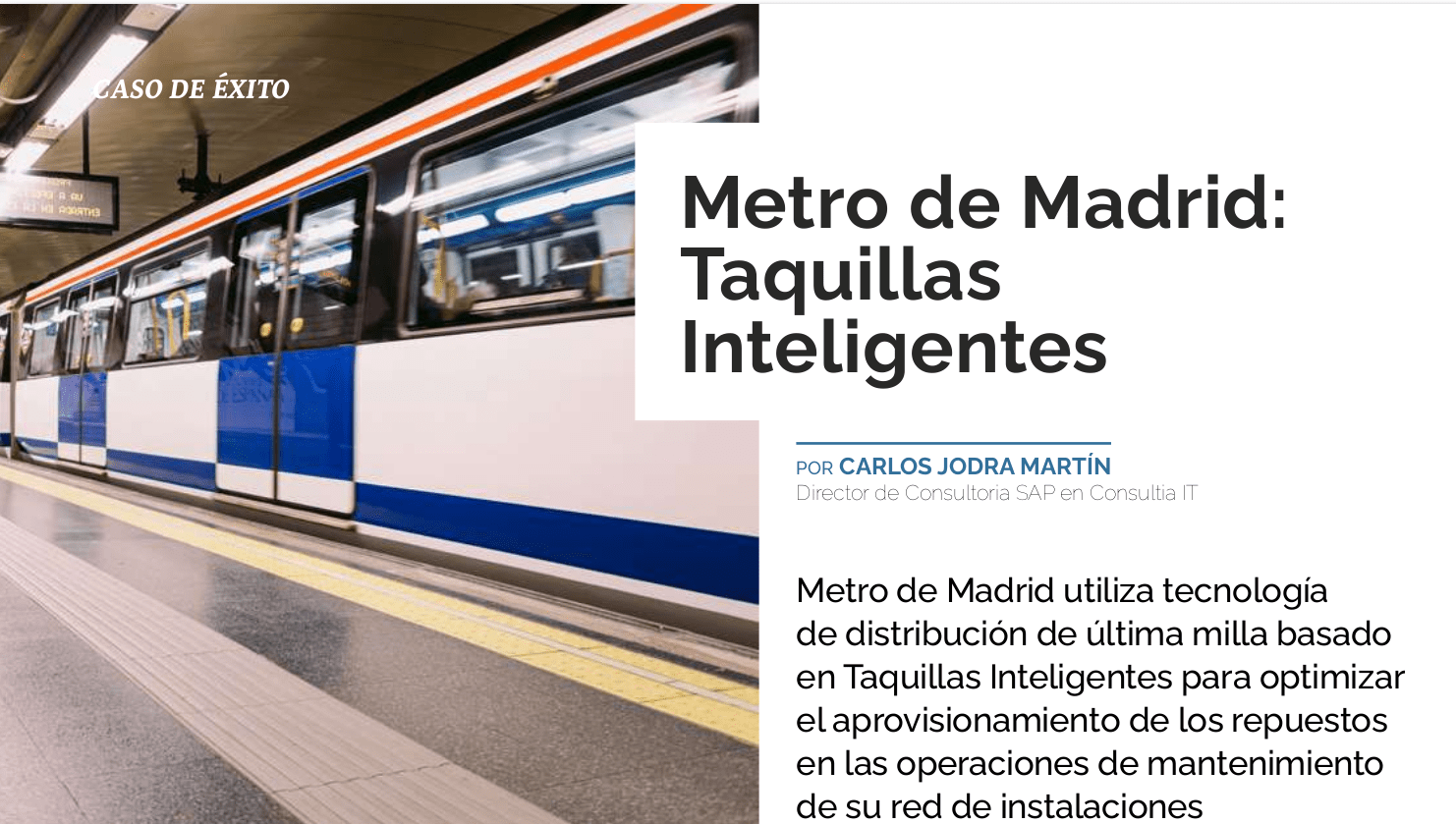 Revista Ausape Proyecto Metro de Madrid