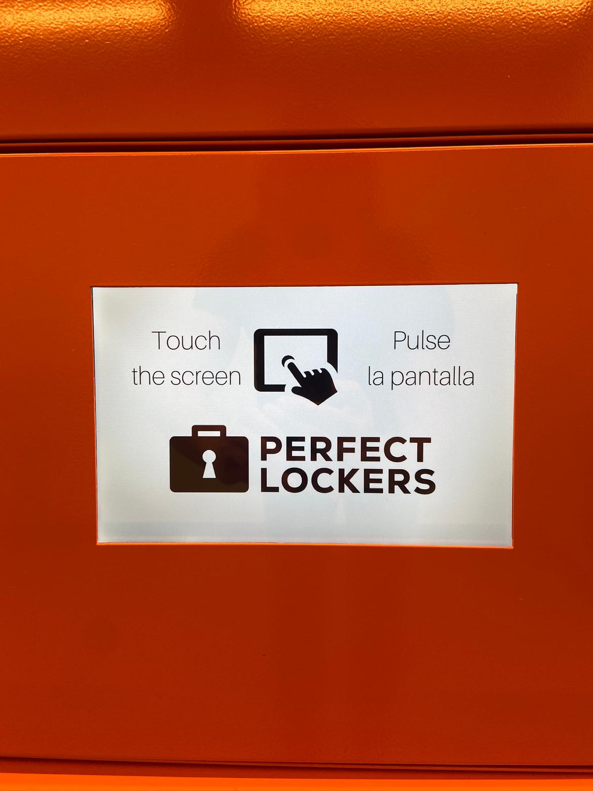 Pantalla táctil de Perfect Lockers: pulse la pantalla